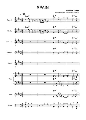 Spain(スペイン) - Chick Corea Sheet Music with Chords for Piano