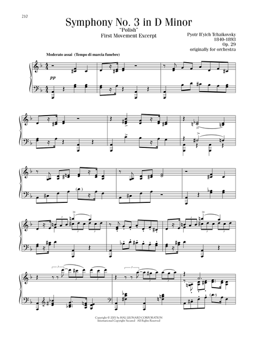 Symphony No. 3 In D Minor ("Polish"), Op. 29, First Movement Excerpt - Pyotr Il'yich Tchaikovsky (Piano Solo)