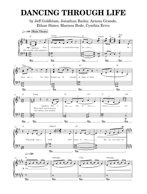 Dancing Through Life  (from Wicked) (Main Theme) - Jeff Goldblum, Jonathan Bailey, Ariana Grande,