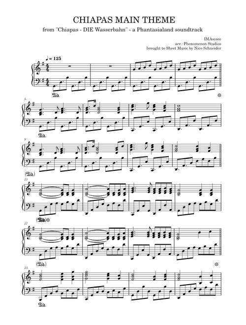 Chiapas Theme – IMAscore (for piano)