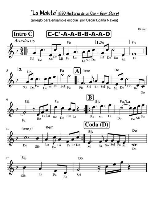 La Maleta  C-C´-A-A-B-B-A-A-D (Historia de un Oso BSO)