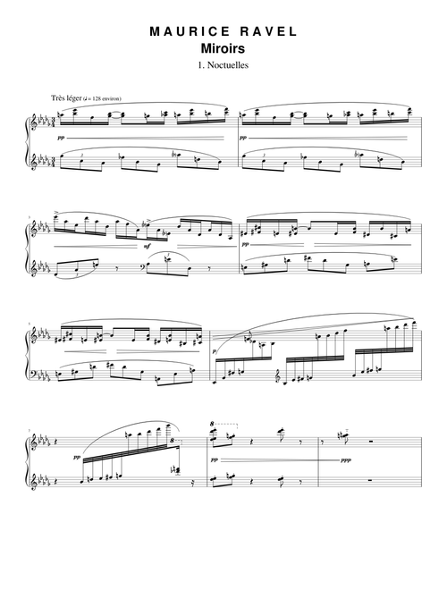 Ravel - Miroirs: I. Noctuelles