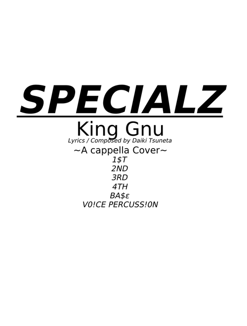 SPECIALZ King Gnu