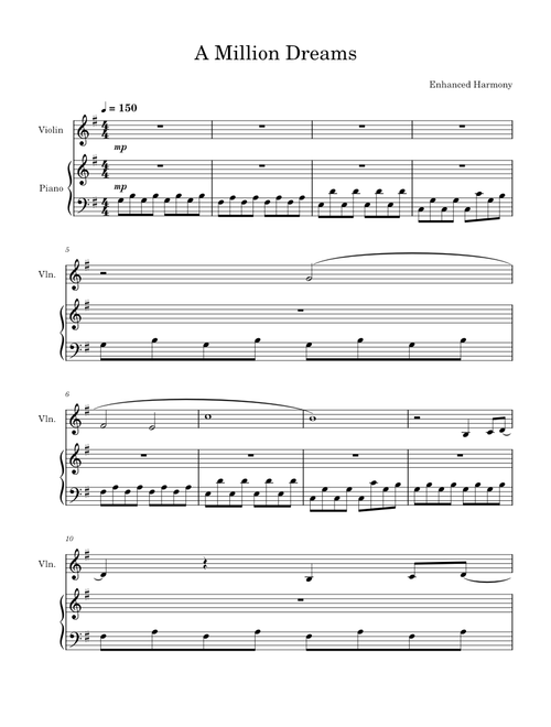 A million dreams (violin/piano)