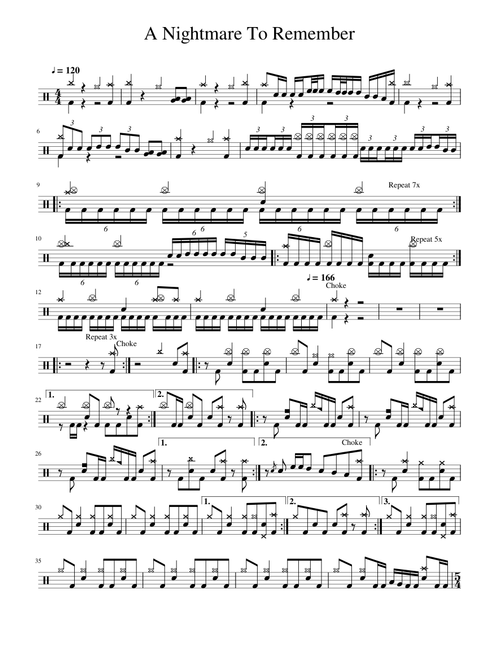 A Nightmare To Remember - Dream Theater - Drums