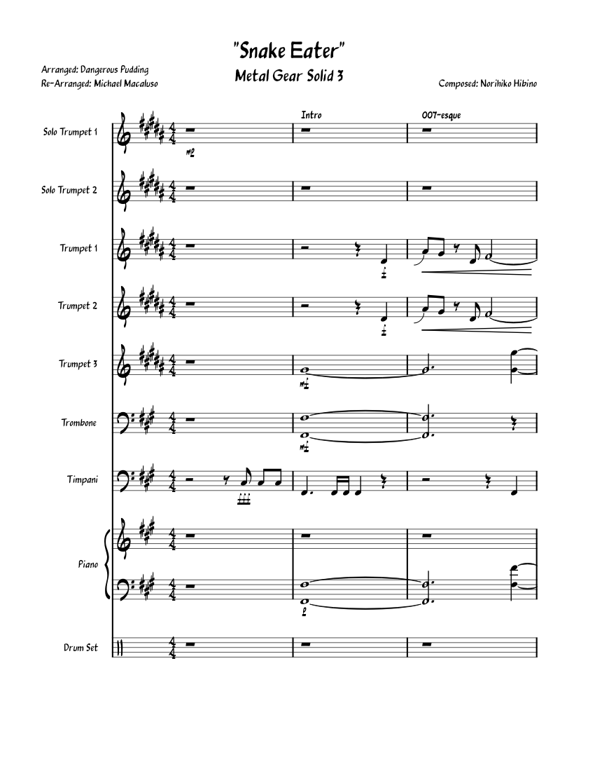 Snake eater – Norihiko Hibino Snake Eater Sheet Music for Piano