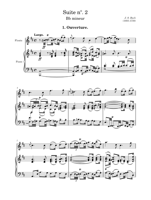 Suite No.2 In B Minor, BWV 1067 – J. S. Bach
