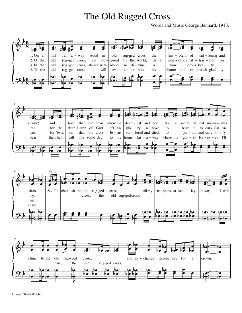 the-old-rugged-cross-sheet-music-for-piano-solo-easy-musescore