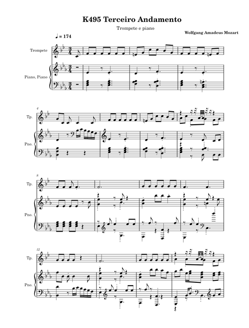 Horn Concerto in E-flat major, K.495 – Wolfgang Amadeus Mozart