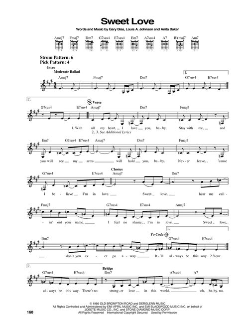 Sweet Love - Anita Baker (Easy Guitar)
