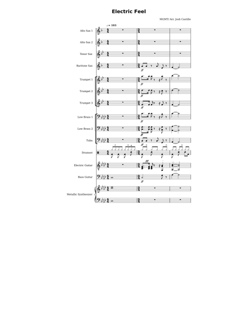 Electric Feel by MGMT (for Pep Band)