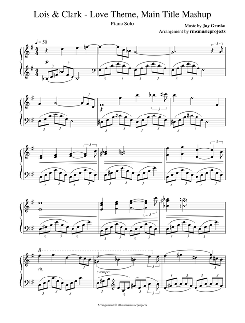 Lois & Clark Love Theme Main Title Mashup – Jay Gruska (Piano Solo)
