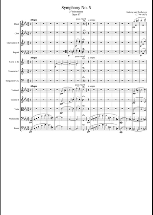 Beethoven Symphonie Nr. 5 　フルスコア(旧版) Beethoven Symphony No.5【Score】Op.67 C minor sheet music