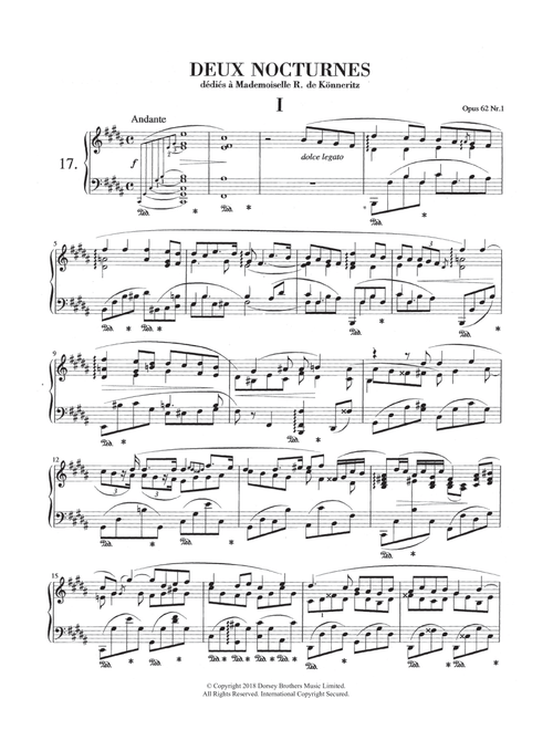 Nocturne in B Major, Op.62, No.1 - Frédéric Chopin (Piano Solo)