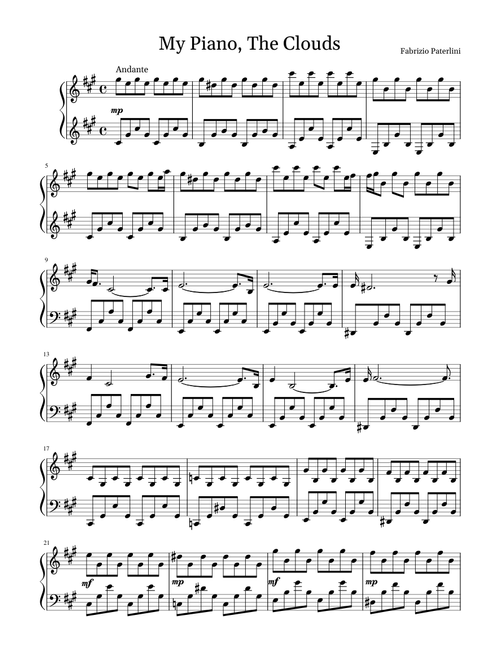 My Piano, The Clouds by Fabrizio Paterlini