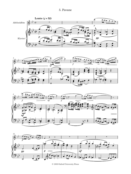 Gordon Jacob - Suite for Treble Recorder and Piano sheet music by