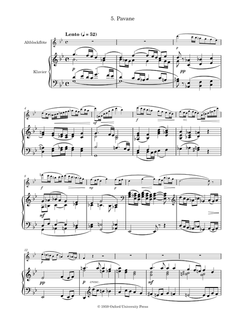 Gordon Jacob - Suite for Treble Recorder and Piano sheet music by