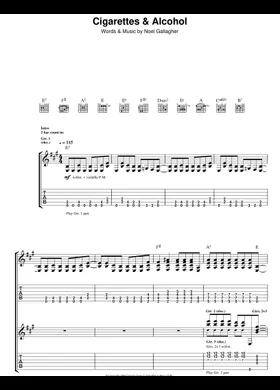 cigarettes and alcohol tab pdf Free Cigarettes And Alcohol by Oasis sheet music cigarettes and alcohol tab pdf Free Cigarettes And Alcohol by Oasis sheet music