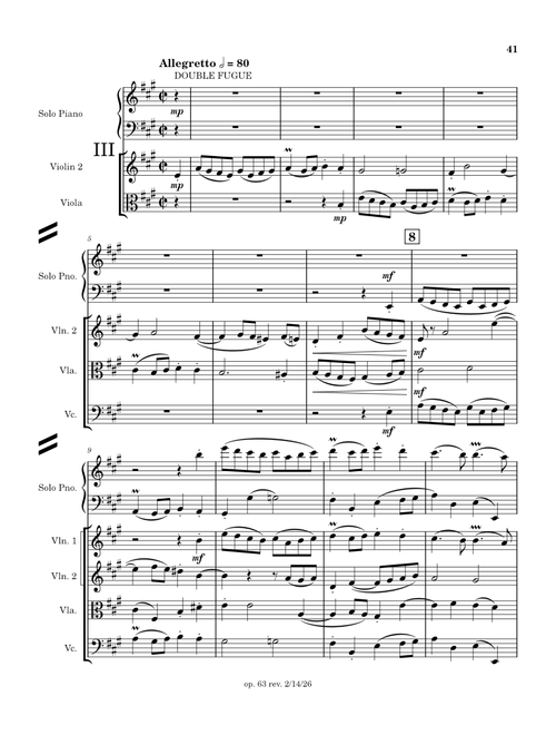 Concerto in A (piano quintet), 3rd movement – Logan J. Po