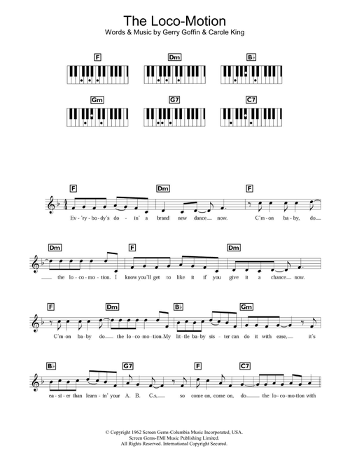 The Loco-Motion - Kylie Minogue (Lead Sheet - Fake Book)