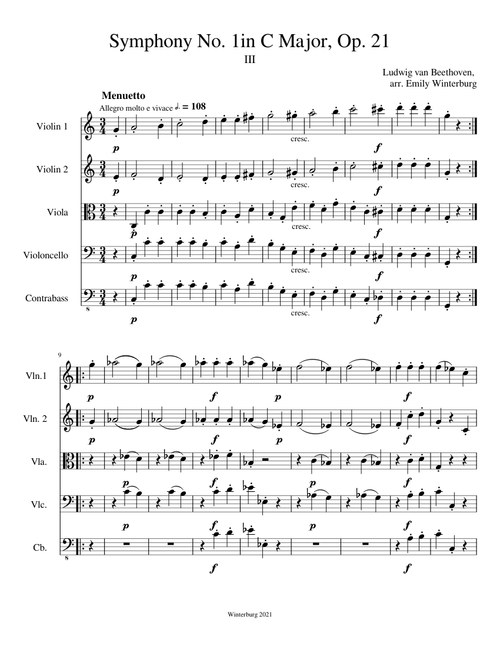 Symphony No. 1 in C Major, Op. 21 Third