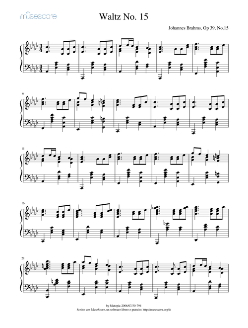 Waltz Op.39, No. 15