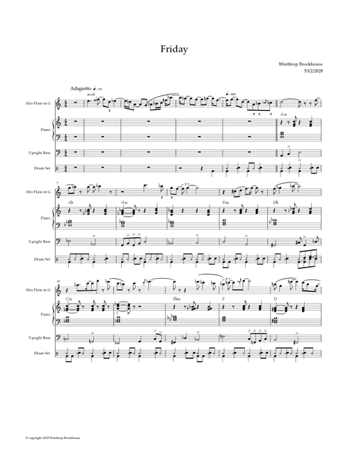 Friday (Arr. Winthrop Brookhouse) (Small Ensemble)