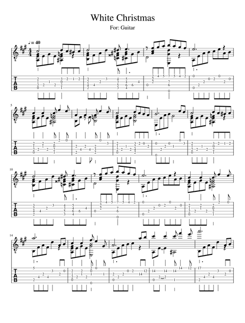 White Christmas Guitar