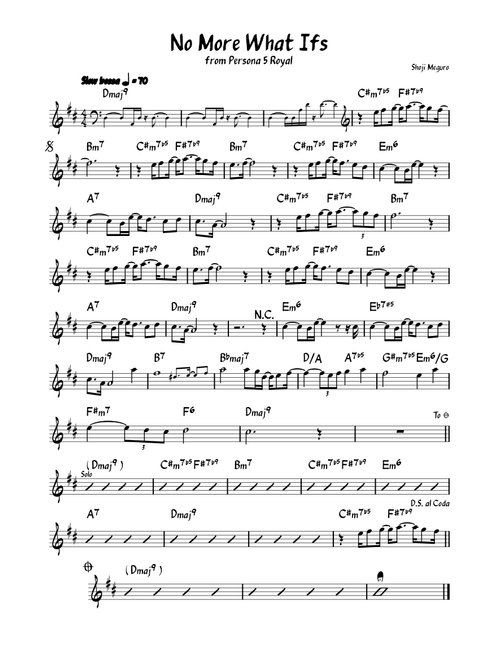 No More What Ifs – Lyn lead sheet