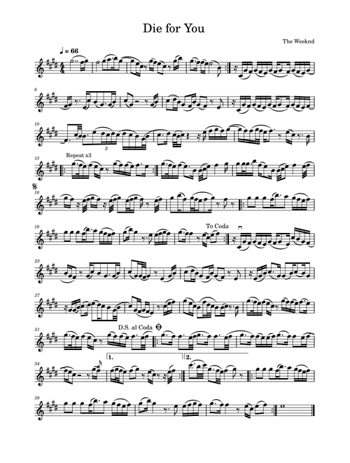 Die For You (Arr. Julia Mills) - The Weeknd (Violin Solo)