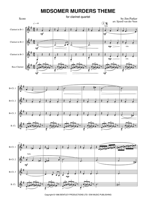 Midsomer Murders (main Title/cues) (Arr. Sjoerd van der Veen) - Jim Parker (Woodwind Ensemble)