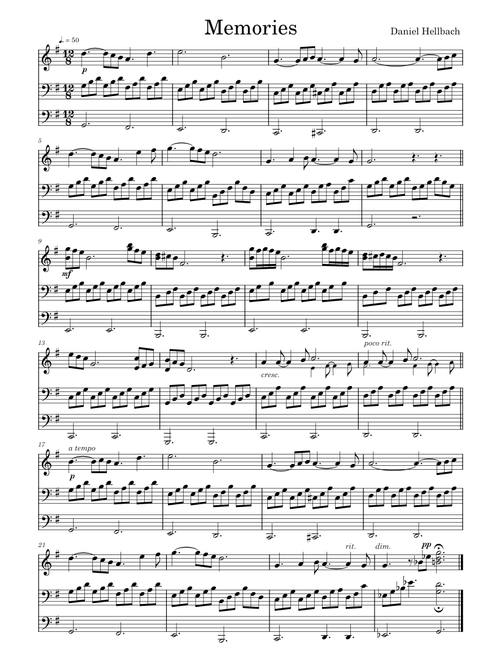 Memories (playback) (Violin & Piano) - Daniel Hellbach