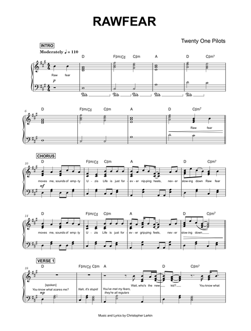 RAWFEAR - Twenty One Pilots (Piano)