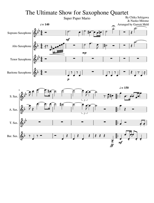 The Ultimate Show for Saxophone Quartet