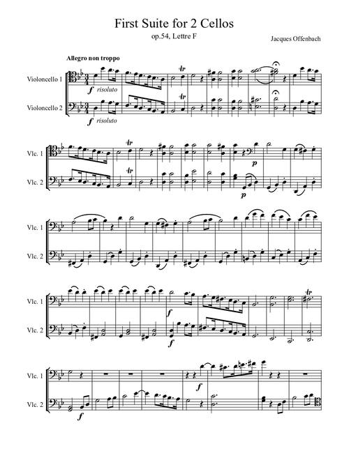 First Suite for 2 Cellos