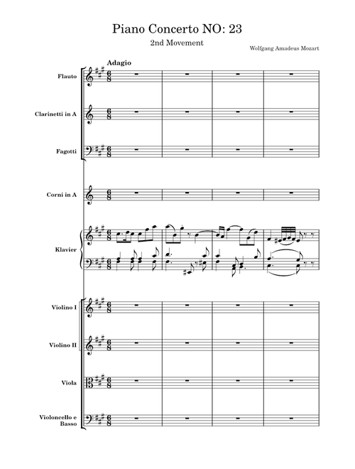 Piano Concerto No. 23 in A major, K. 488: II. Adagio – Wolfgang Amadeus Mozart
