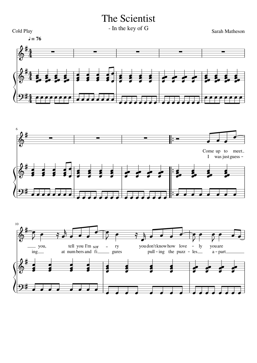 Planificado Nacional Suradam The scientist Sheet music for Piano, Vocals (Piano-Voice) | Musescore.com Planificado Nacional Suradam The scientist Sheet music for Piano, Vocals (Piano-Voice) | Musescore.com