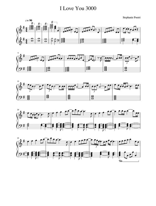 I Love You 3000 (Arr. Stephanie Poetri) (Piano Solo)