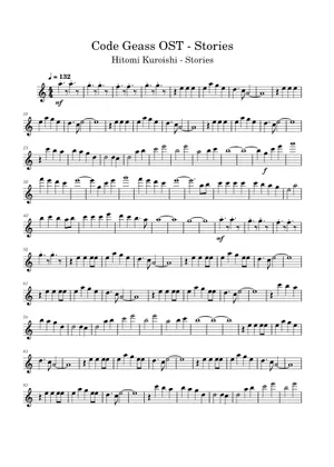 Code Geass Sheet Code Geass - Stories Sheet Music for Violin (Mixed Quintet) | MuseScore.com