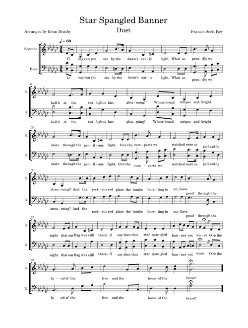 The Star Spangled Banner - Duet with Splits