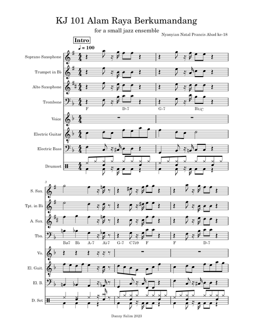 Angels we have heard on high – Misc Christmas Angels We Have Heard On High [lead sheet] – Traditional KJ 101 Alam Raya Berkumandang