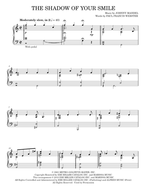 The Shadow Of Your Smile - Johnny Mandel (Piano Solo)