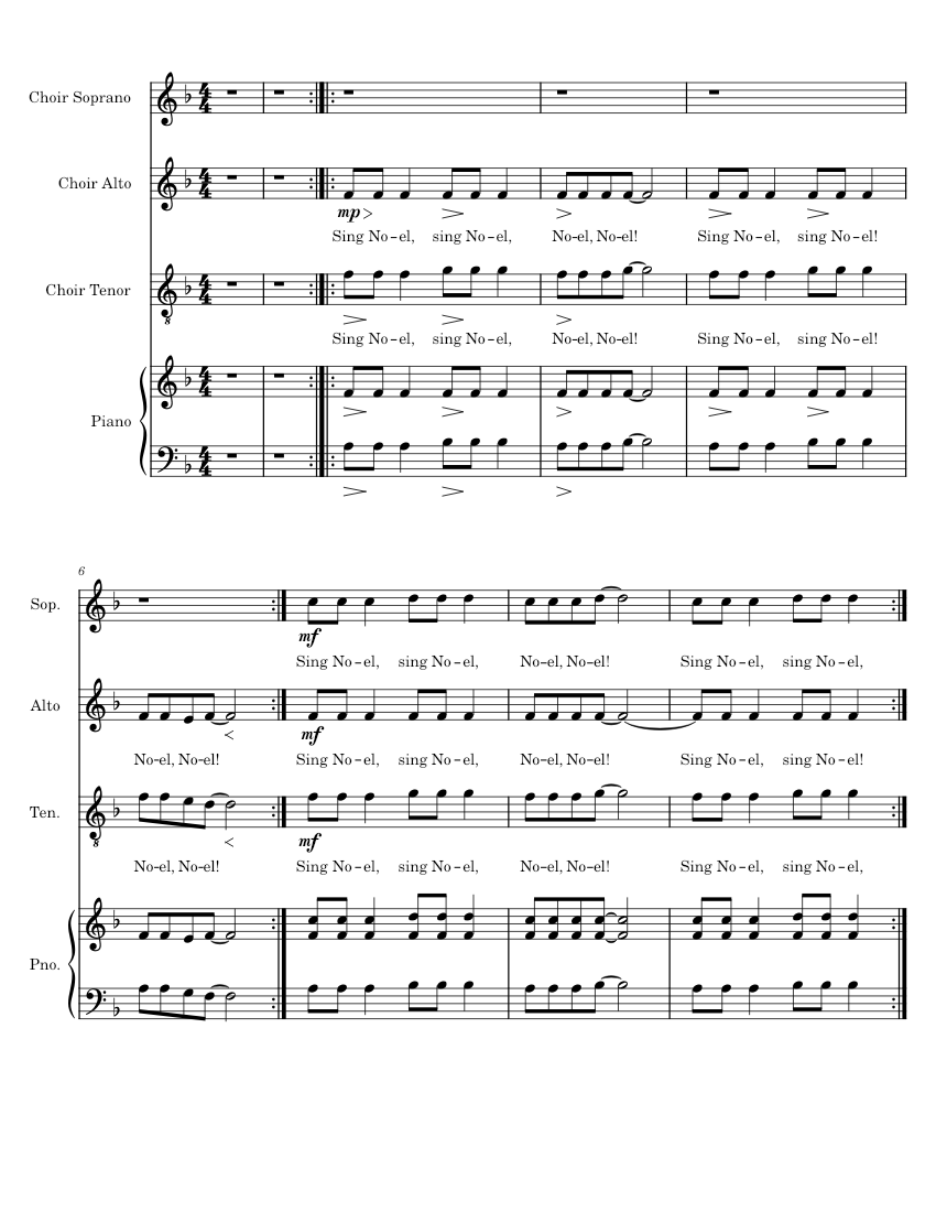 African Noel Sheet music for Piano, Vocals (PianoVoice)