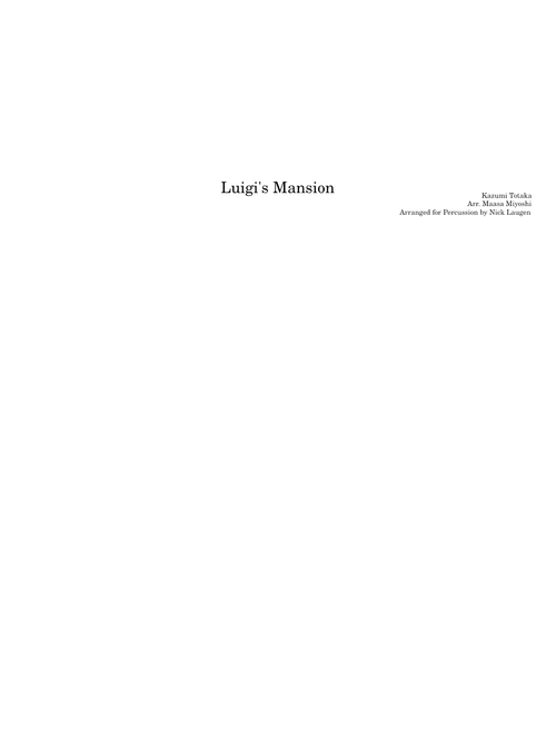 Luigi's Mansion: Main Theme