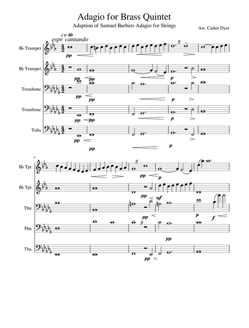 Adagio for Brass Quintet