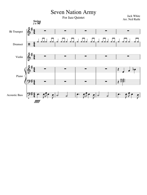 Seven Nation Army - For Jazz Quintet