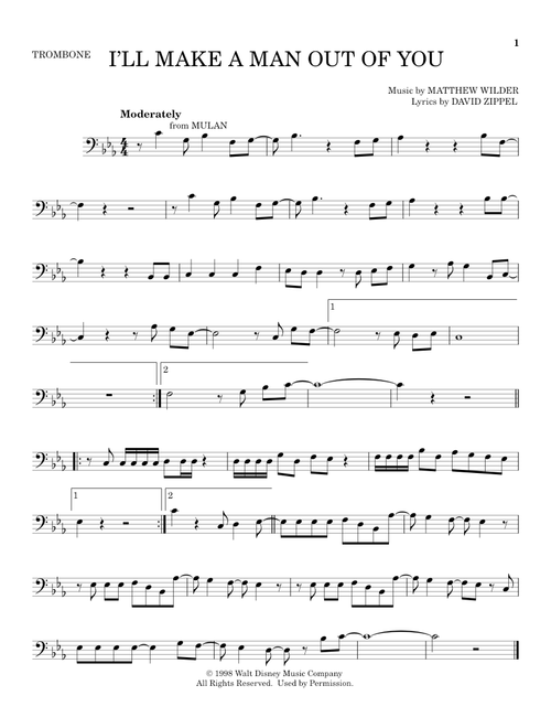 I'll Make A Man Out Of You (from Mulan) - David Zippel (Trombone Solo)