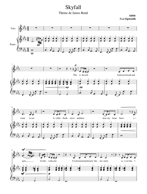 Skyfall - Adele (piano)