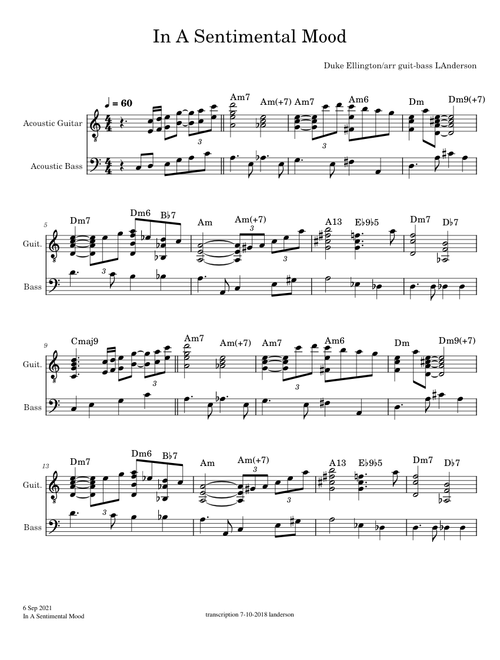 In A Sentimental Mood – Duke Ellington