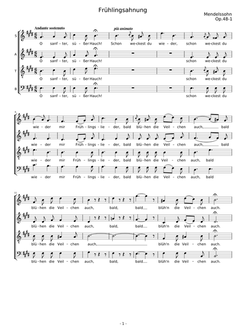 Mendelssohn Op.48-1 (Frühlingsahnung)